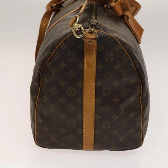 LOUIS VUITTON Monogram Keepall Bandouliere 55 Boston Bag - Picture 4 of 16